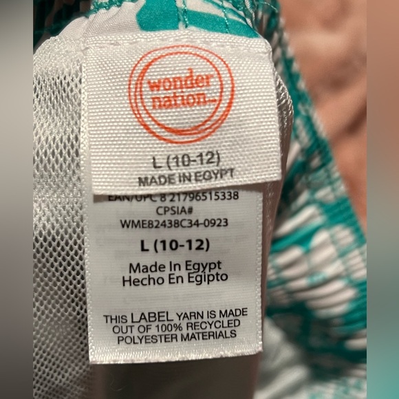 Wonder Nation Boys Swim Trunks Size L 10-12 - Picture 3 of 5